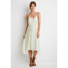Girl Summer Fashion Textured-Chiffon Belted Dress